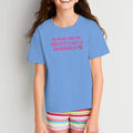 Fourth Quarter Faith Breast Cancer Awareness Youth T-Shirt - Carolina Blue