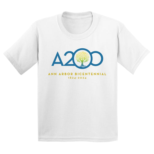 Ann Arbor Bicentennial Youth T-Shirt - White