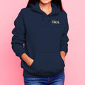 PIKE Greek Letters Hooded Pullover - Navy