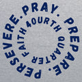Pray Prepare Persevere Blue Fall 23 Hooded Sweatshirt - Sport Grey
