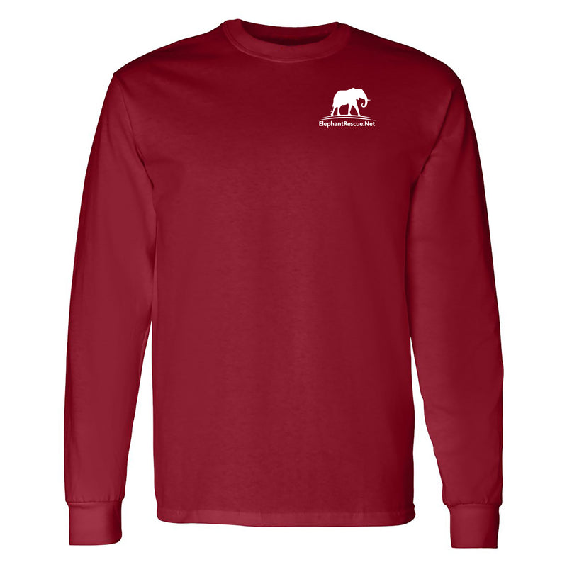 ElephantRescue.Net Long Sleeve T-Shirt - Garnet