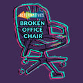 Alternatives Podcast Broken Office Chair Pullover Hoodie - Purple