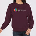 Hope Clinic Logo Crew Pullover Sweatshirt - Maroon