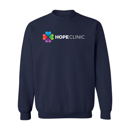 Hope Clinic Logo Crew Pullover Sweatshirt - Navy