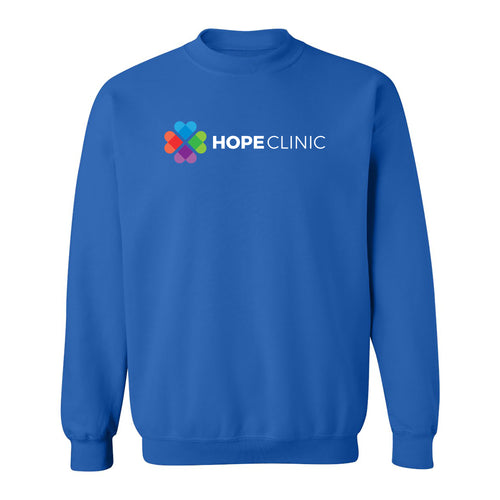 Hope Clinic Logo Crew Pullover Sweatshirt - Royal