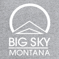 Big Sky Montana White Ink -- Long Sleeve Heather Grey