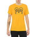 Down Horns Triblend T-Shirt - Yellow Gold Triblend