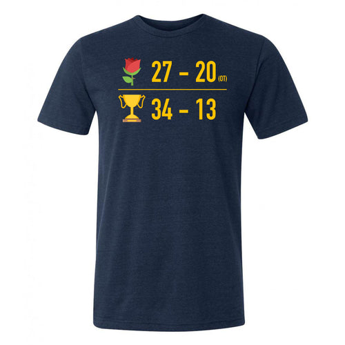 Rose/Trophy Triblend T-Shirt - Navy Triblend
