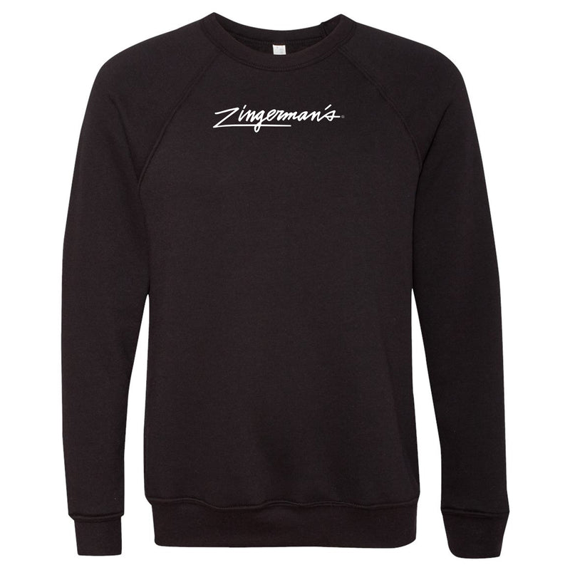 TEST Zingerman's Script - Sponge Fleece Raglan Sweatshirt - Black