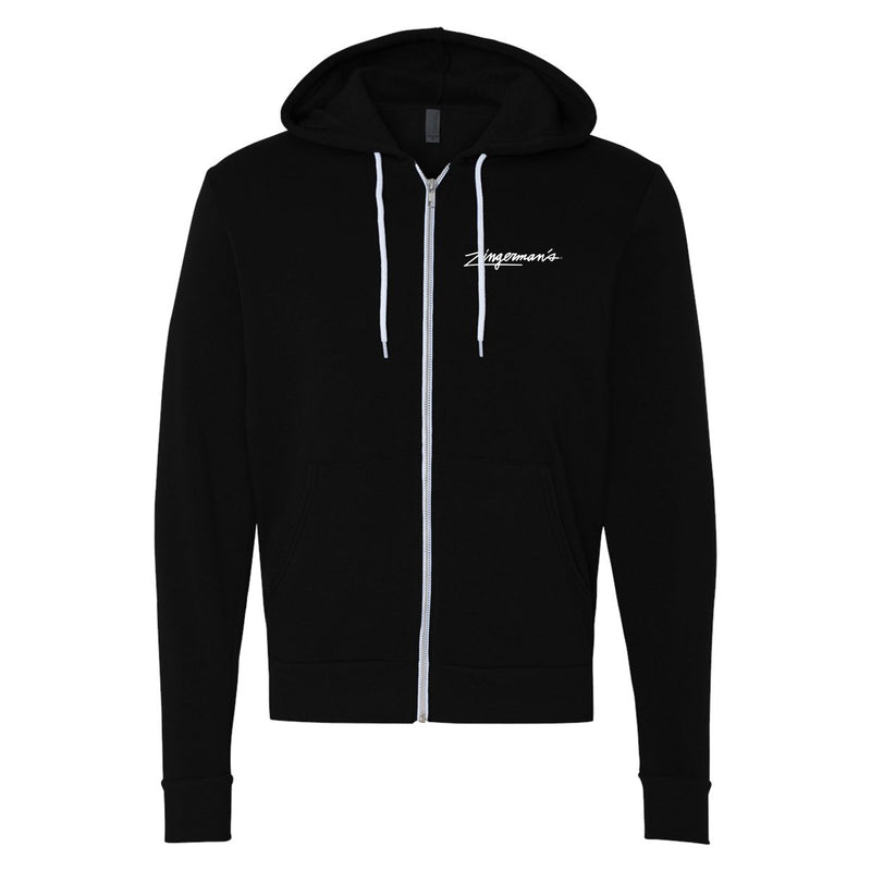 TEST Zingerman's Script LC - Full-Zip Hooded Sweatshirt - Black