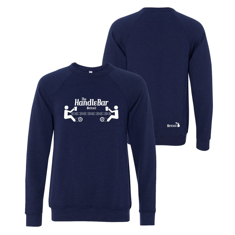 HandleBar Detroit Sponge Fleece Sweatshirt - Navy Triblend