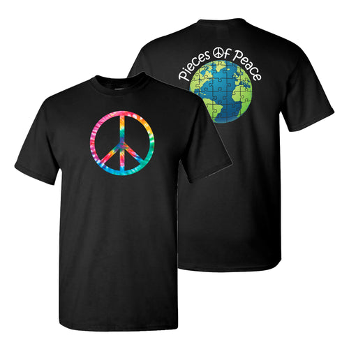 Tie-Dye Peace Sign Unisex T-shirt - Black