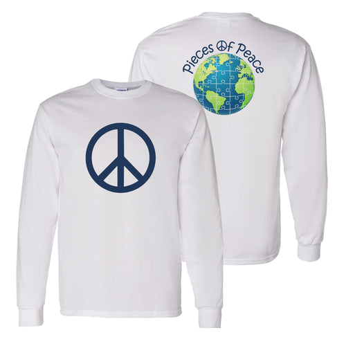 Peace Sign Unisex Long-Sleeve T-shirt - White