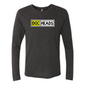 DocHeads Center Chest Logo Longsleeve Triblend T-shirt - Black