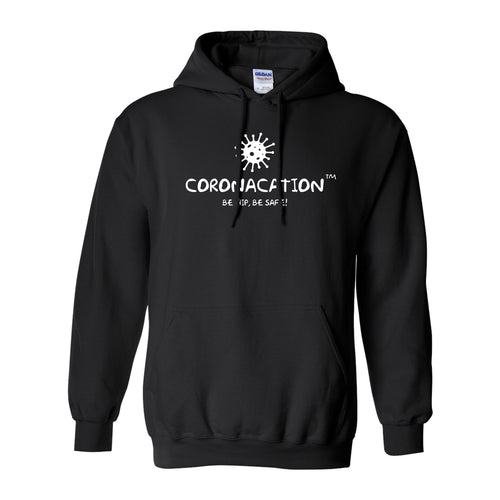 Coronacation White Logo Fleece Hoodie - Black
