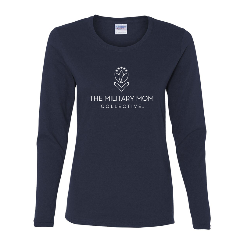 The Military Mom Collective Ladies Longsleeve T-shirt - Navy