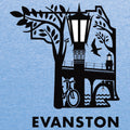 Evanston Unisex Triblend T-Shirt - Blue