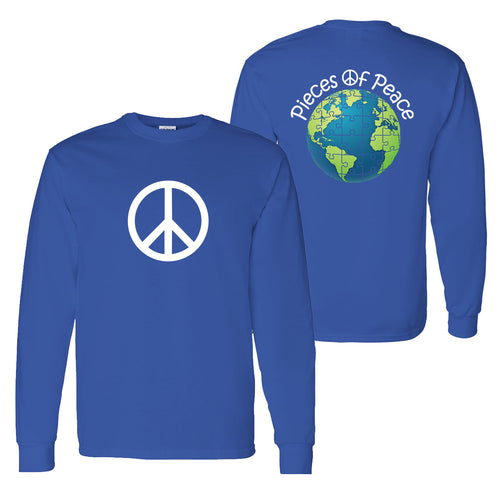Peace Sign Unisex Long-Sleeve T-shirt - Royal