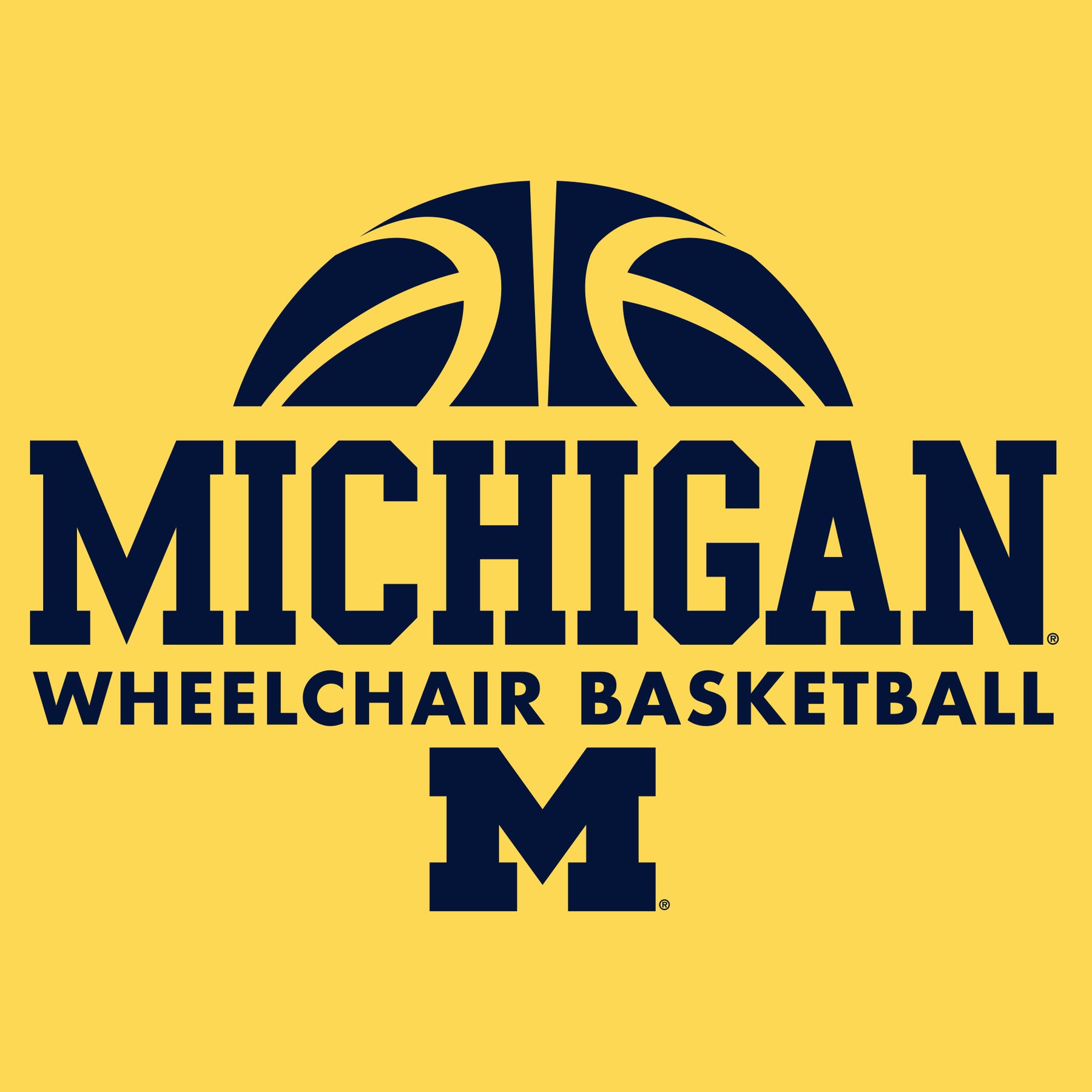Arch Logo Wheelchair Basketball University of Michigan Basic