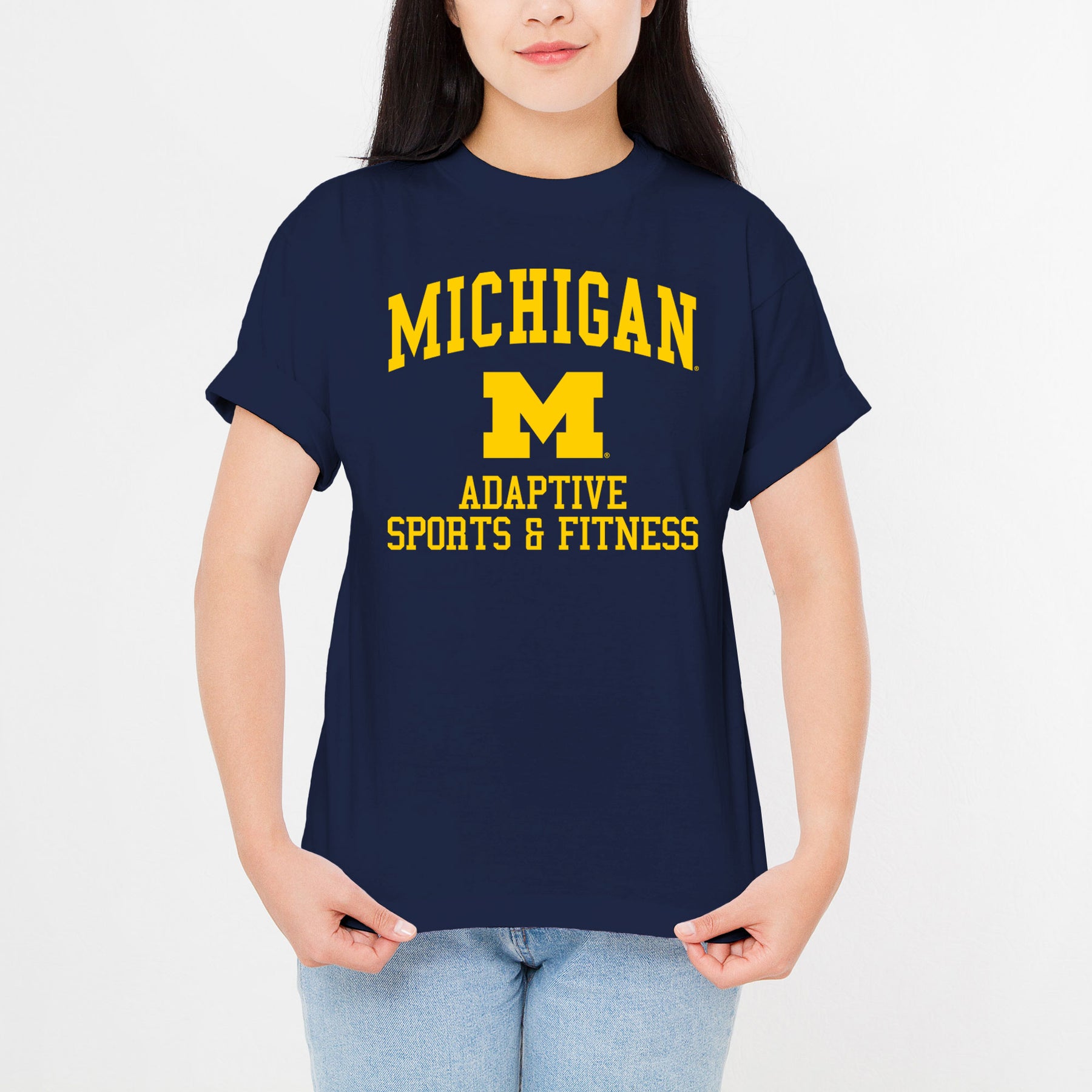 Arch Logo Adapted Athletics University of Michigan Basic Cotton