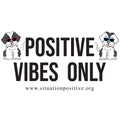 Positive Vibes Only Duo Ladies T-Shirt - White