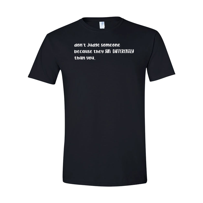 Don't Judge Unisex SoftStyle T-Shirt - Black