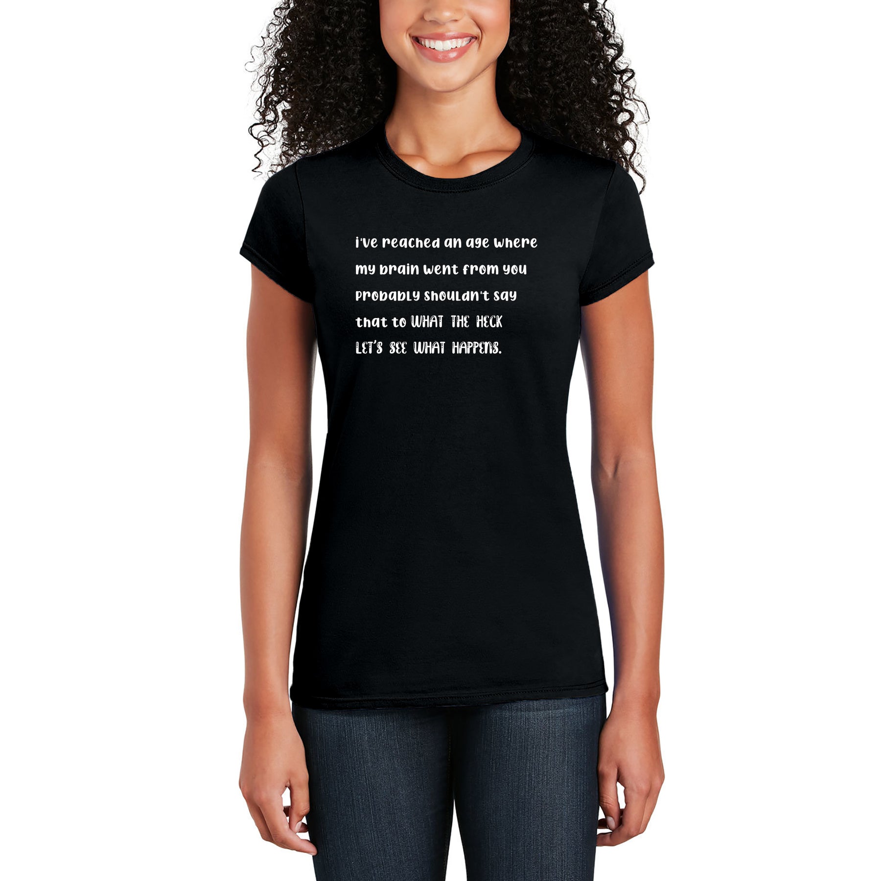 Lets See What Happens Women's Cotton T-Shirt - Black – Underground ...