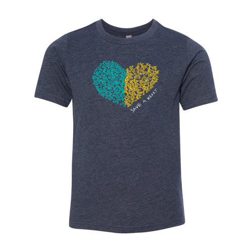 Save A Heart Gear Youth T-Shirt - Navy