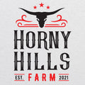Horny Hills Farms 3/4 Sleeve Baseball Raglan - Heather White / Vintage Black
