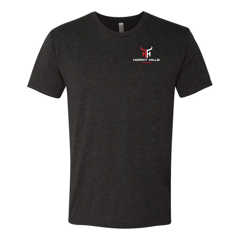 Horny Hills Farms Unisex Left Chest T-Shirt - Vintage Black