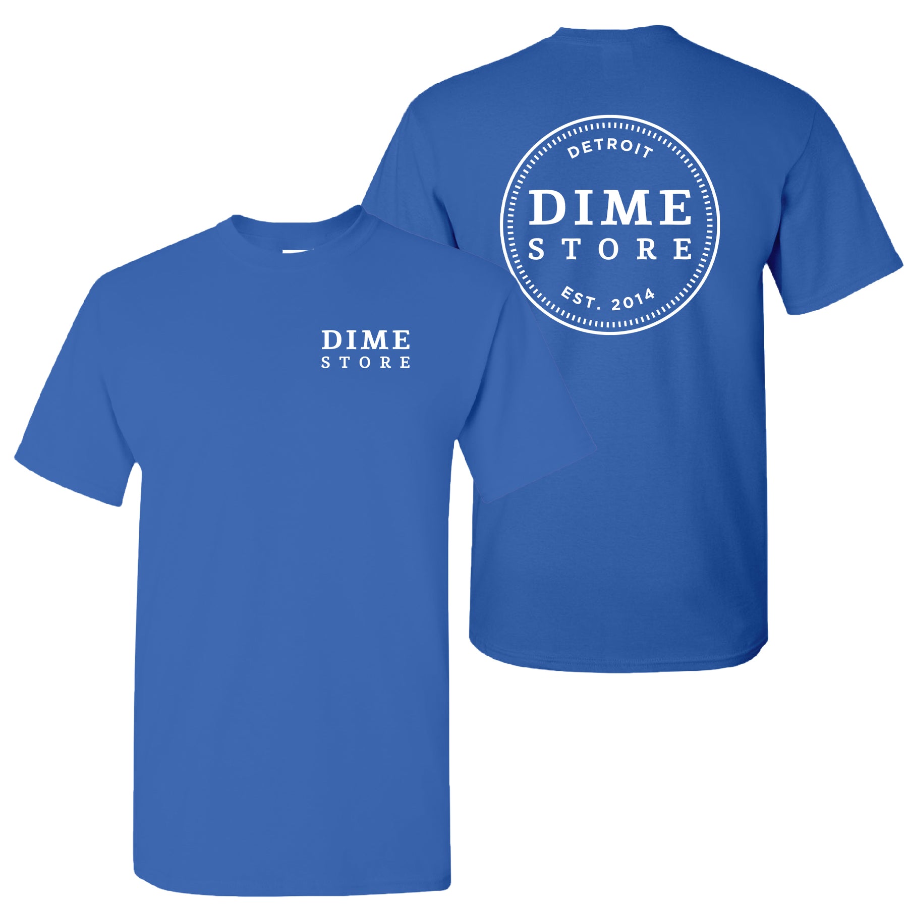 Dime Store Unisex T-Shirt - Royal – Underground Printing Online Stores