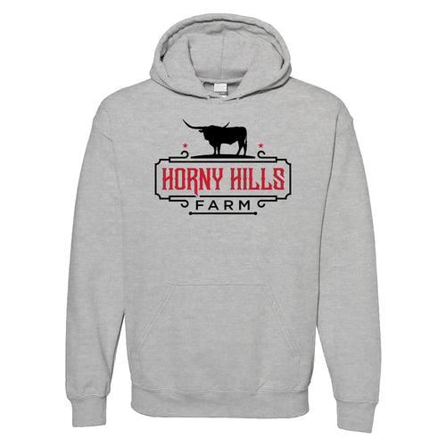 Horny Hills Farms Hooded Sweatshirt - Sport Grey