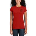 Barkley's Midtown Come Sit Stay Ladies T-Shirt - Red