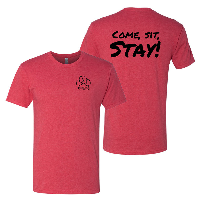 Barkley's Midtown Come Sit Stay Unisex T-Shirt - Red