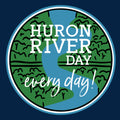 Huron River Day Cotton Tote Bag - Navy