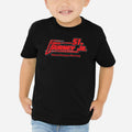 Three Stooges Racing Gurney Jr Toddler T-Shirt - Black