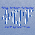 Fourth Quarter Faith Striped Unisex T-Shirt - Blue Triblend