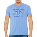 Fourth Quarter Faith Striped Unisex T-Shirt - Blue Triblend