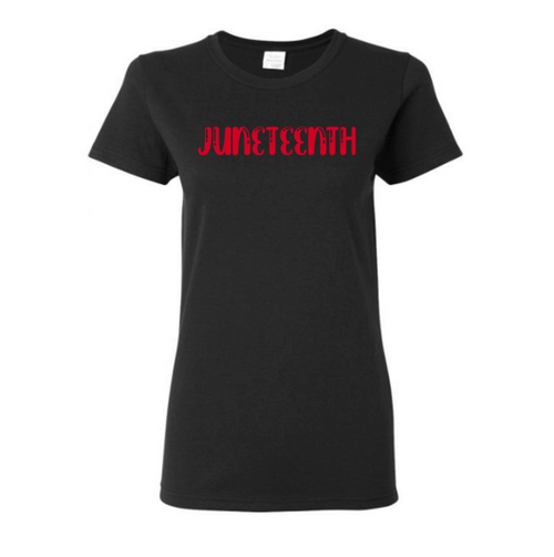 Juneteenth Women's Cotton T-Shirt - Black
