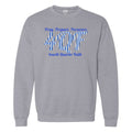 Fourth Quarter Faith Striped Crewneck Sweatshirt - Sport Grey