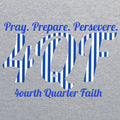 Fourth Quarter Faith Striped Crewneck Sweatshirt - Sport Grey