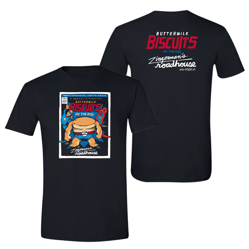 Zingerman's Roadhouse Buttermilk Biscuit Softstyle T-Shirt- Black
