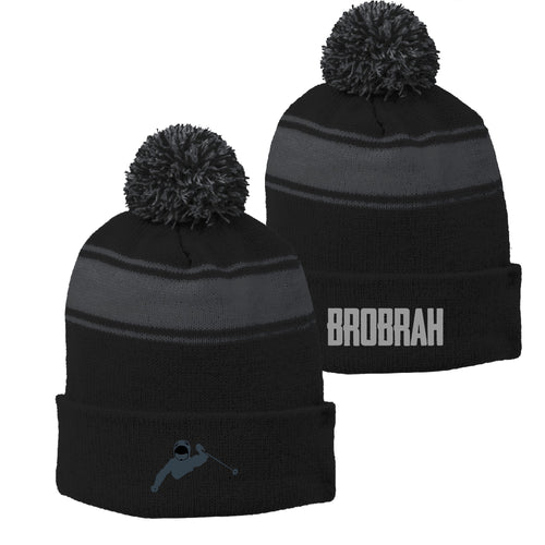 Brobrah Skier Beanie- Iron Grey/ Black