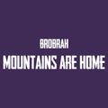 Brobrah Skier Mountains are Home Crewbeck Sweatshirt- Purple
