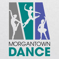 Morgantown Dance Full Color Logo Triblend T-Shirt- Heather White