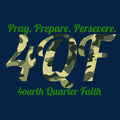 Fourth Quarter Faith Camo Logo Pullover Hooded Sweatshirt- Navy