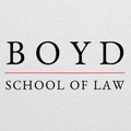 Boyd Apparel School of Law Baseball T-Shirt- Heather White/ Vintage Red