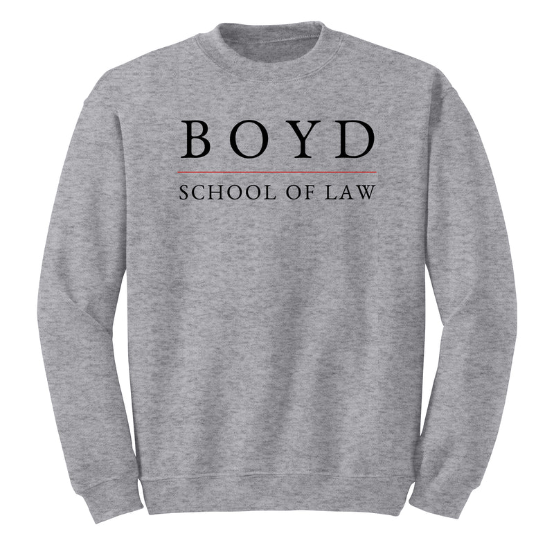 Boyd Apparel School of Law Crewneck Sweatshirt- Sport Grey
