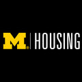 UM Housing Logo Full Zip Sweatshirt- Black