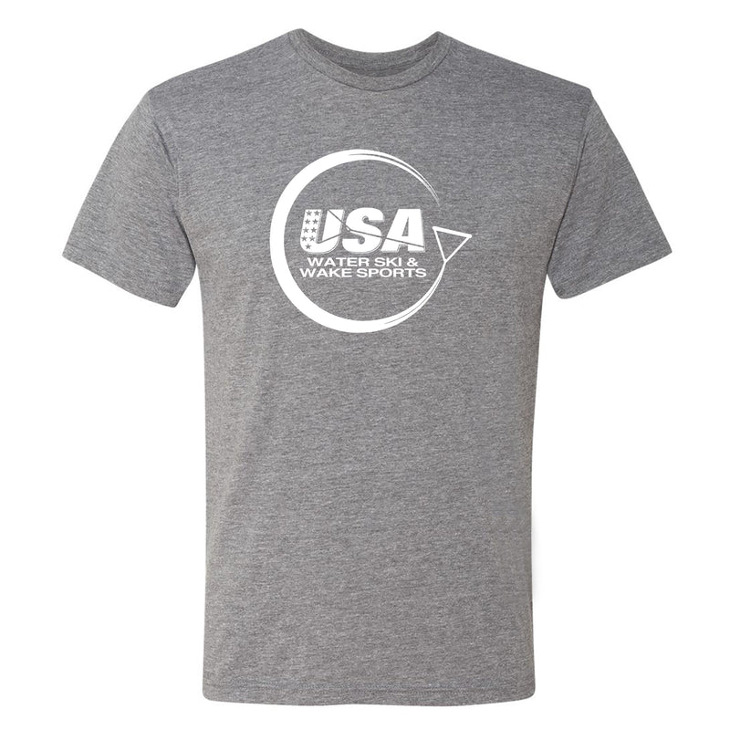 USAWSWS - Circular White Logo T-Shirt - Premium Heather